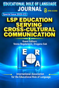 Cover of ERL Journal, Special Issue 2023-1(1): LSP Education Serving Cross-Cultural Communication
