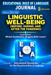 Cover of ERL Journal, Volume 2021-2(6): Linguistic Well-being (before, during, and after the pandemic)