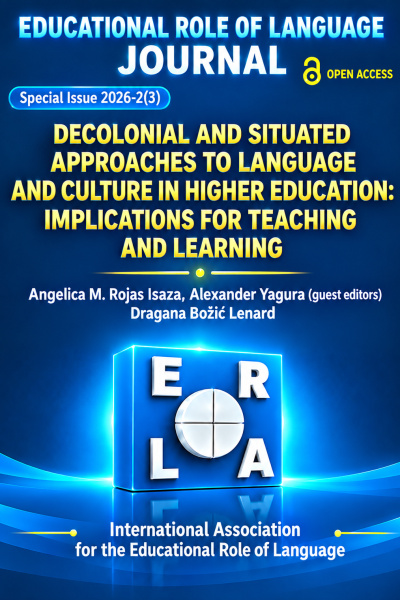 Cover of ERL Journal, Special Issue 2026-2(3): Decolonial and Situated Approaches to Language and Culture in Higher Education: Implications for Teaching and Learning